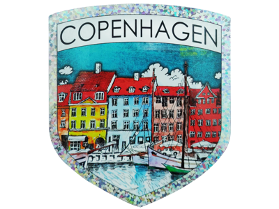 Klistermærke, Nyhavn Tegning