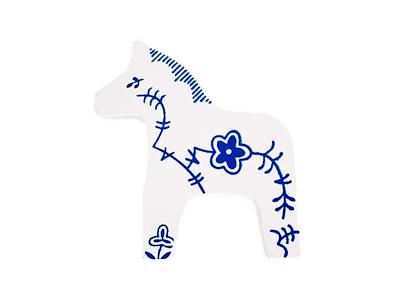 Magnet Blomster Hest
