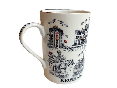 Krus København Blå Guldkant