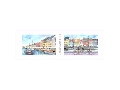 Bogmærke Nyhavn Bro / Flag 17 x 5,5 cm.