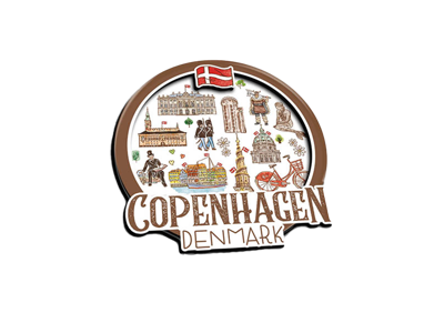 Magnet, Træ CPH Akvarel