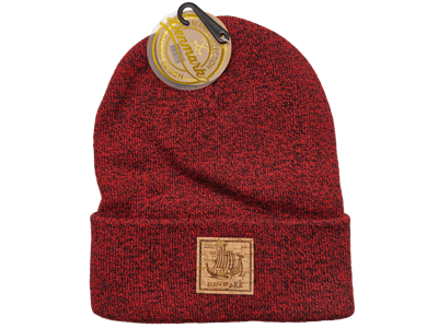 Beanie - Rød Nistret - Vikingeskib