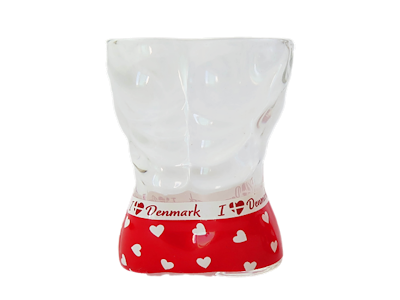 Shotglas, mand Hjerter