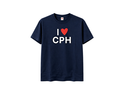 T-shirt , I Love CPH - Navy blå