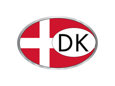 Klistermærke, DK Flag Folie