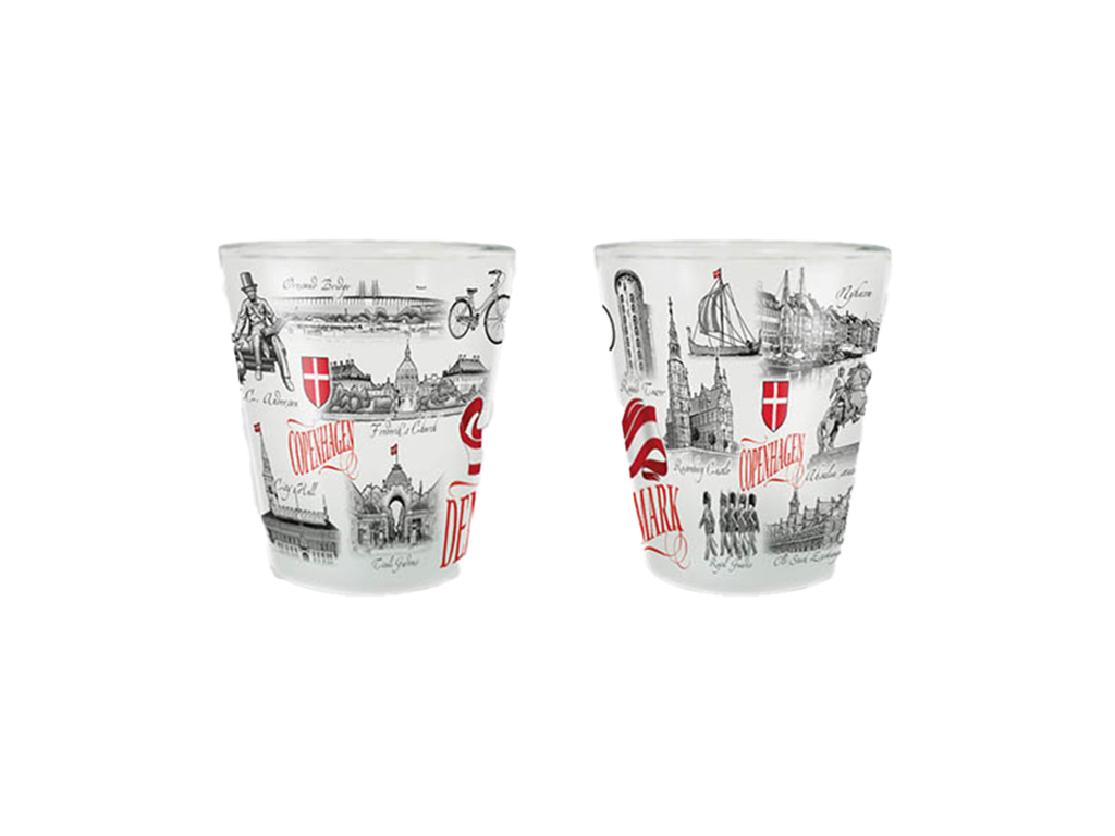 Shotglas, Frosted Black & White