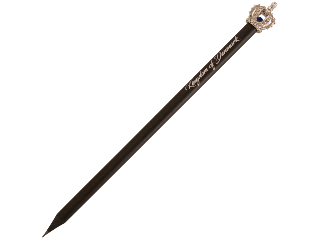 Blyant Kingdom Of Denmark Sølvkrone Mørk Blå Krystal