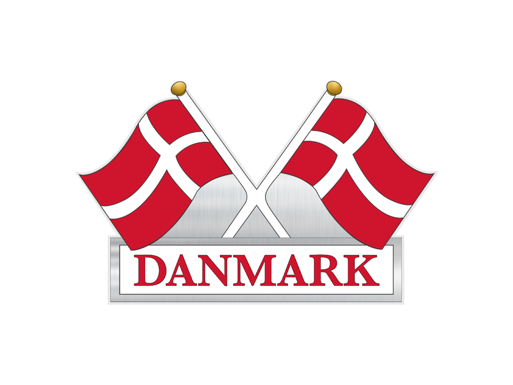 Klistermærke, DK 2 Flag Folie