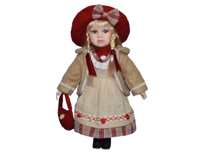 Nationaldukke Copenhagen Porcelæn 34 cm.