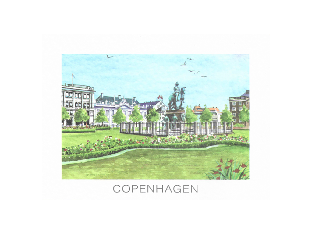 Postkort Kgs. Nytorv 16,5 x 12 cm.