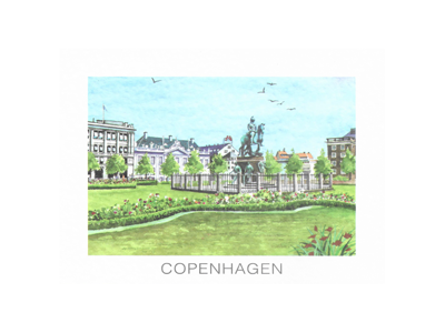 Postkort Kgs. Nytorv 16,5 x 12 cm.