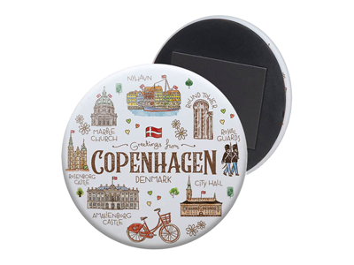Magnet, Soft Touch Rund Akvarel CPH