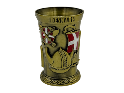 Shotglas, Denmark Viking Hest Guld