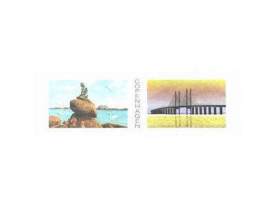 Bogmærke Den Lille Havfrue / Øresundsbroen 17 x 5,5 cm