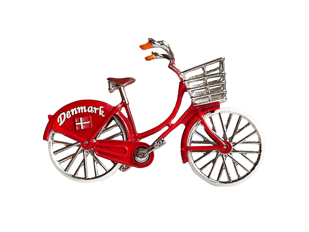 Figur Cykel Med Roterende Hjul Rød