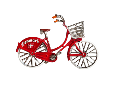 Figur Cykel Med Roterende Hjul Rød