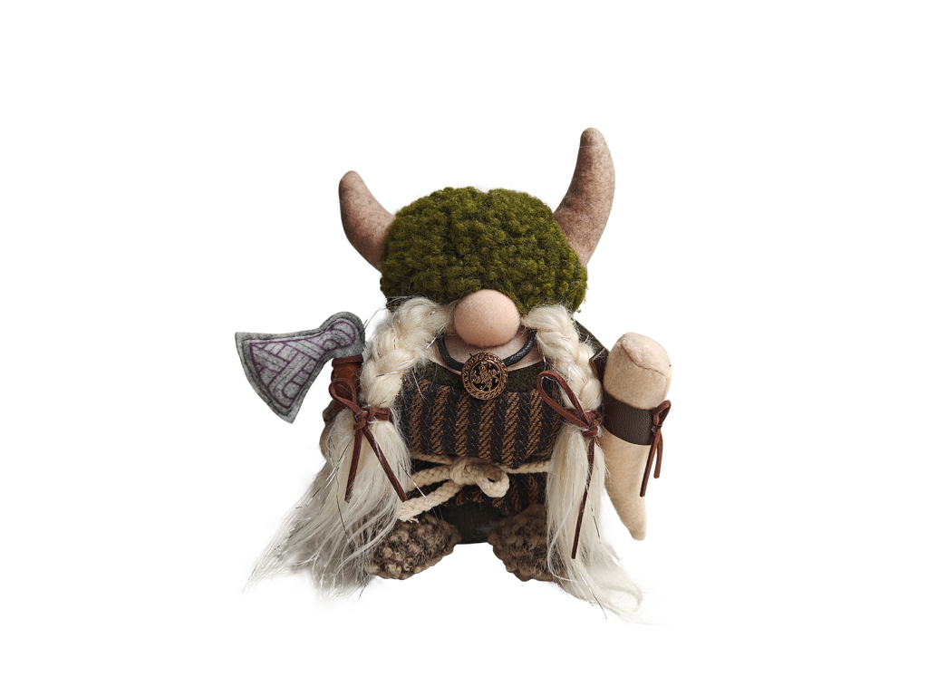 Viking I Stof Kvinde Ølkrus Lille 19 cm.