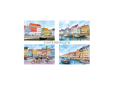 Postkort, Nyhavn Nr. 1 16,5x12cm 