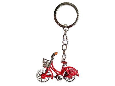Nøglering, Cykel Med Roterende Hjul Rød