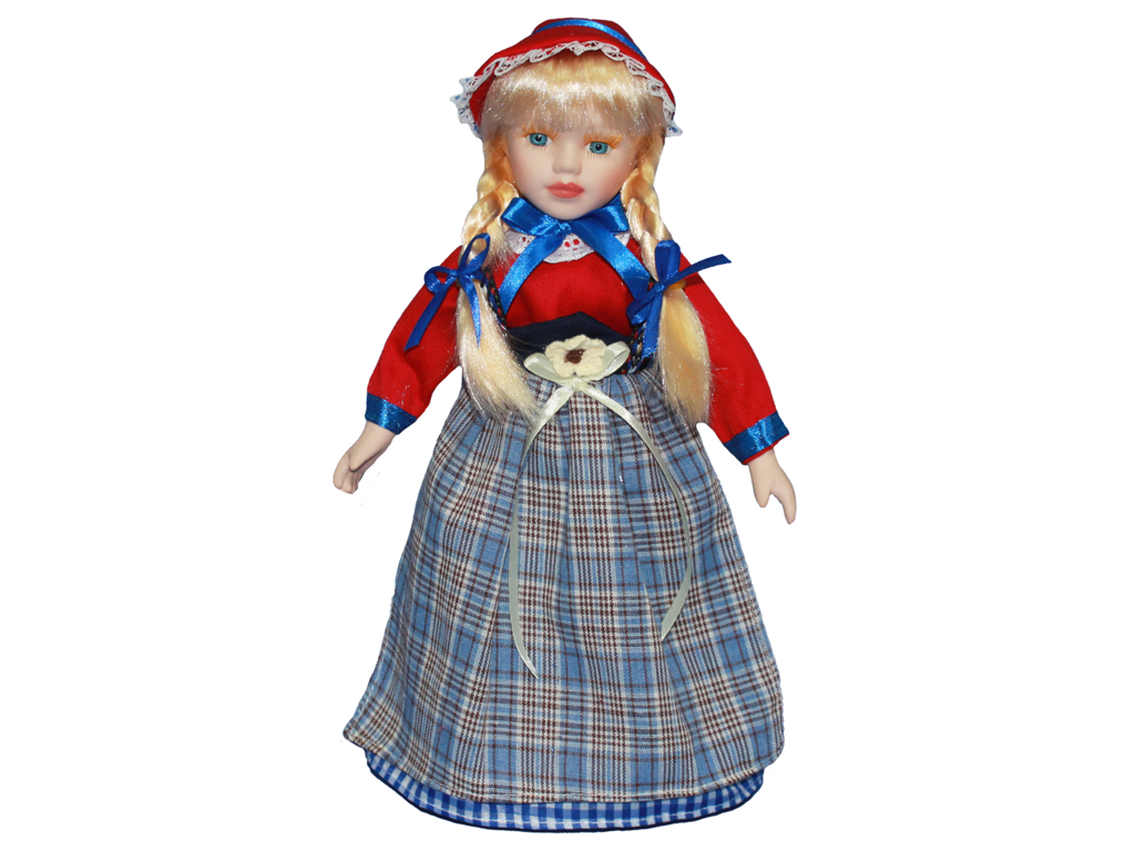 Nationaldukke Hedebo Pinse Porcelæn 34 cm.