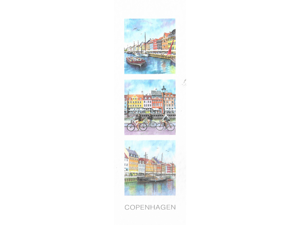 Bogmærke, Nyhavn Havnerundfart / Cykler 5,5 x 17 cm.