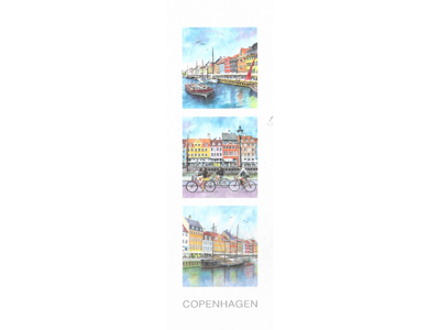 Bogmærke, Nyhavn Havnerundfart / Cykler 5,5 x 17 cm.