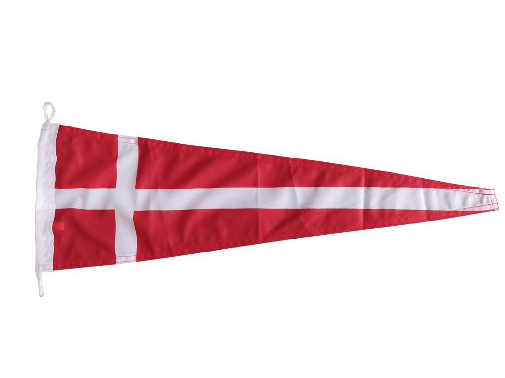 Vimpel, Dannebrog 20 cm x 60 cm.