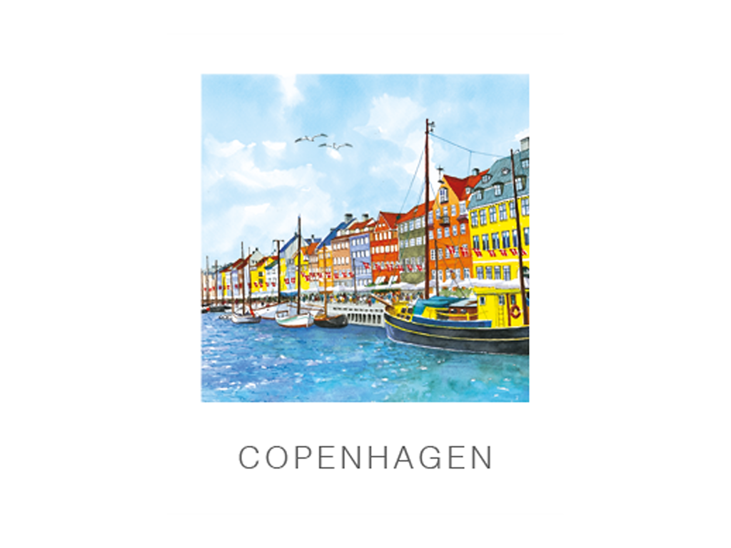 Postkort, Nyhavn 10x12cm 