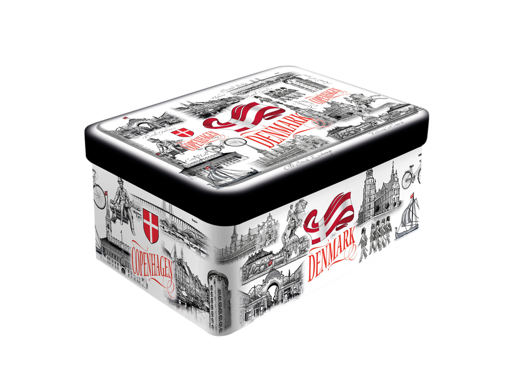 Tin Æske Med Slik 125 Gram Black And White