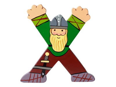 Træbogstav Viking X