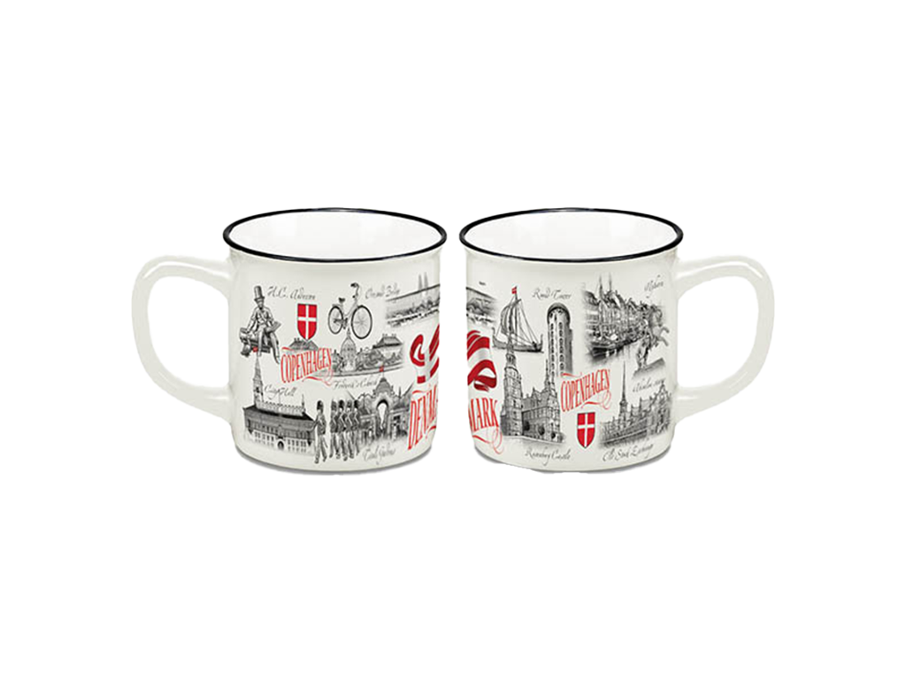 Porcelænskrus, Black & White Lille