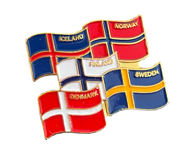 Pin Nordic Flags