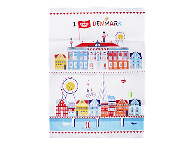 Viskestykke I Love Denmark