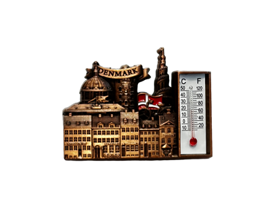 Magnet, Termometer City Rød Kobber