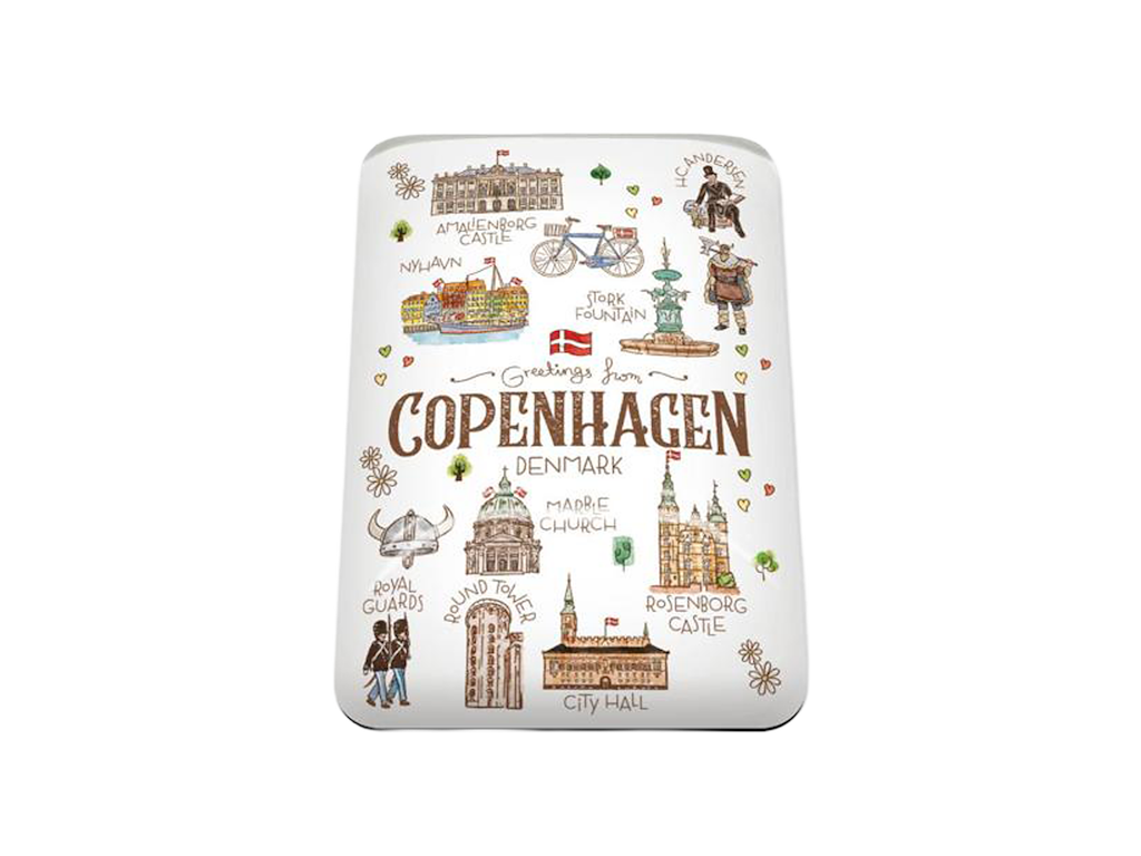 Glasmagnet, Rektangulær Akvarel CPH