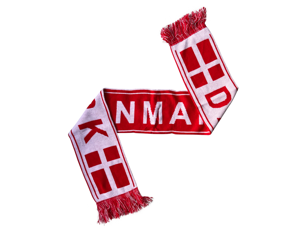 Halstørklæde Danmark Rød / Hvid