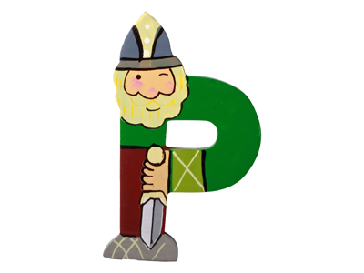 Træbogstav Viking P