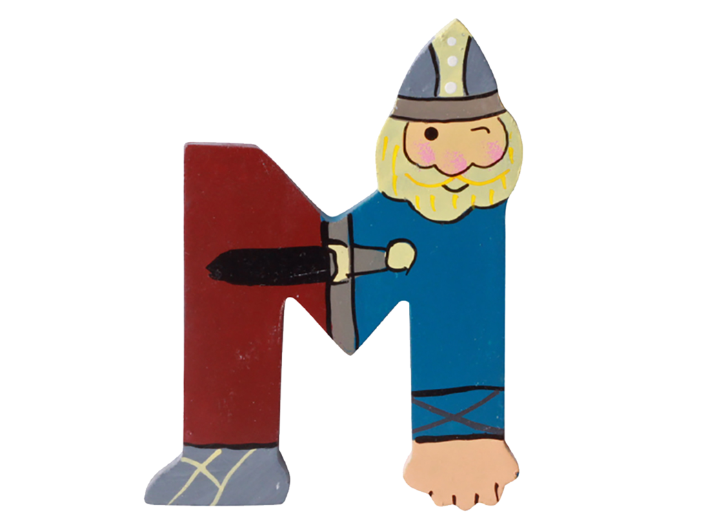 Træbogstav Viking M