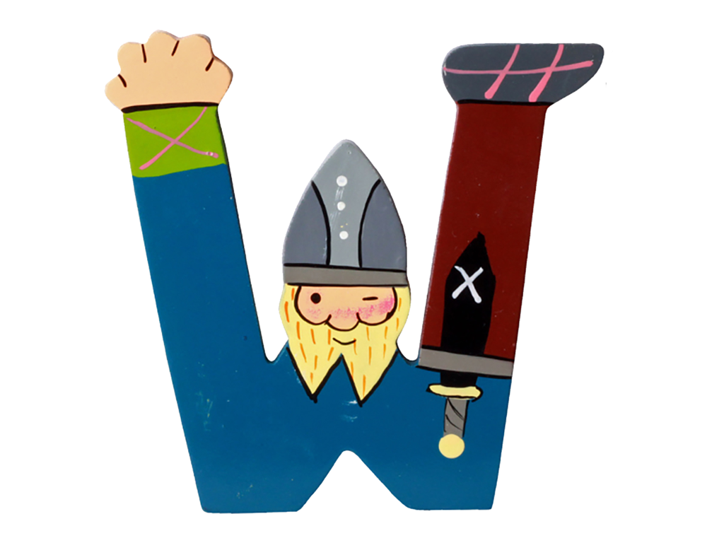 Træbogstav Viking W