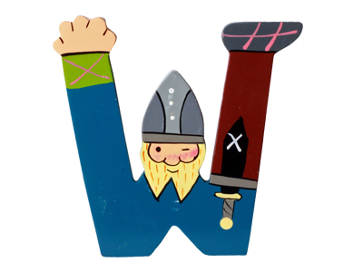 Træbogstav Viking W