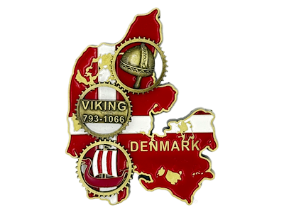 Magnet, Danmark Flag Roterernde Tandhjul