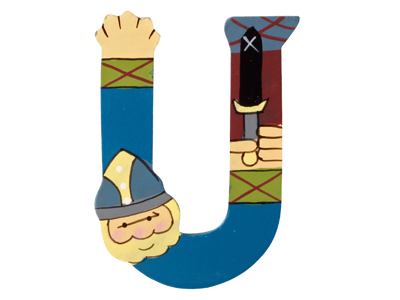 Træbogstav Viking U
