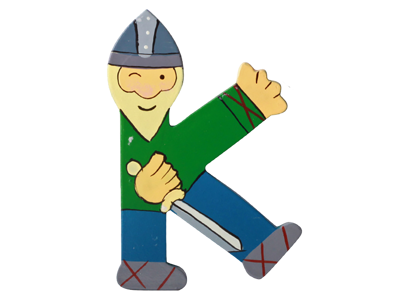 Træbogstav Viking K