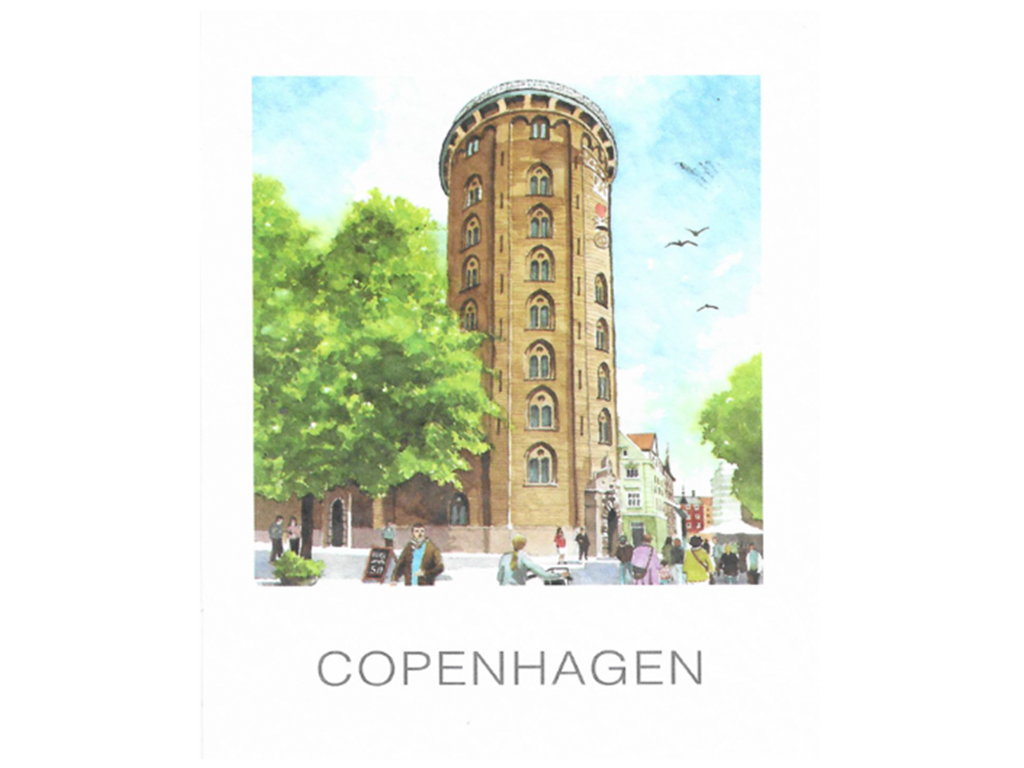 Postkort, Rundetårn 10 x 12 cm.