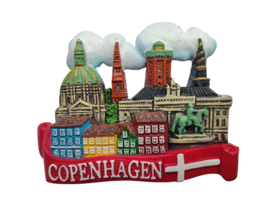 Magnet Copenhagen Skyline Flag