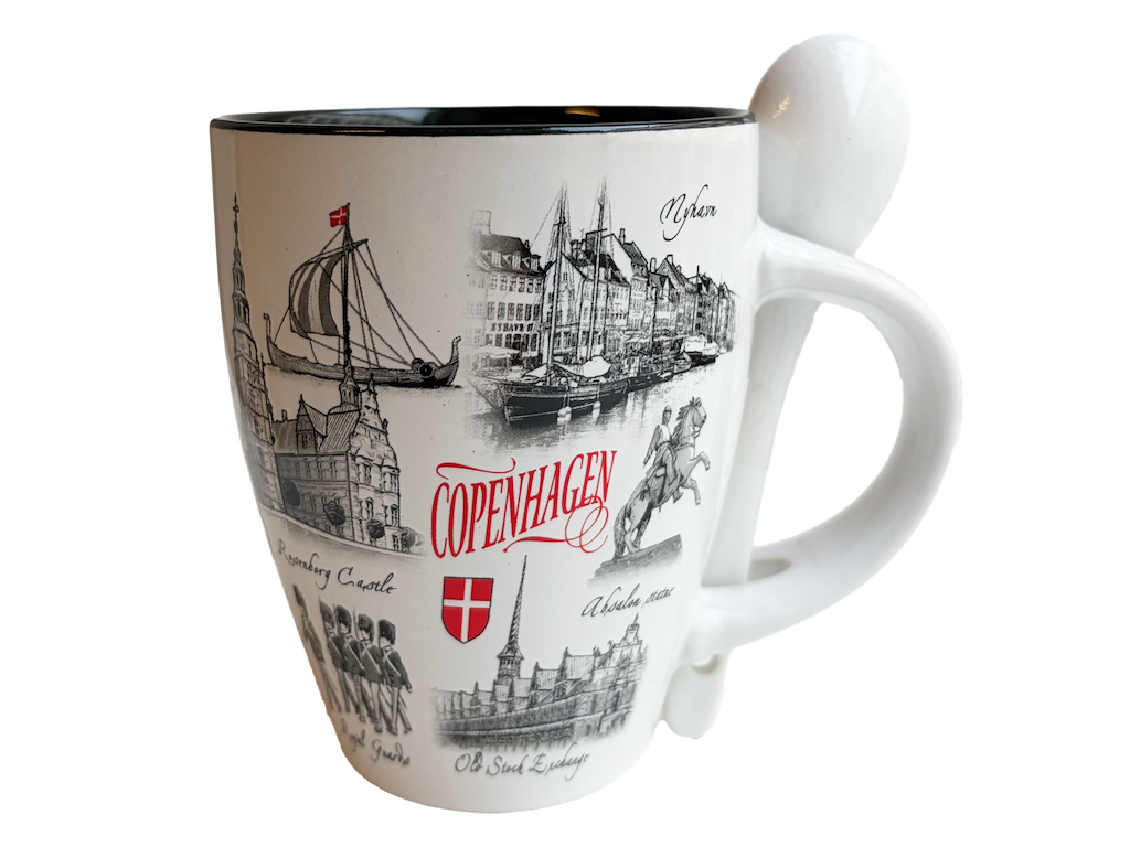 Krus, m/Ske Stor Black & White