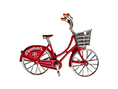 Magnet Cykel Med Roterende Hjul Rød