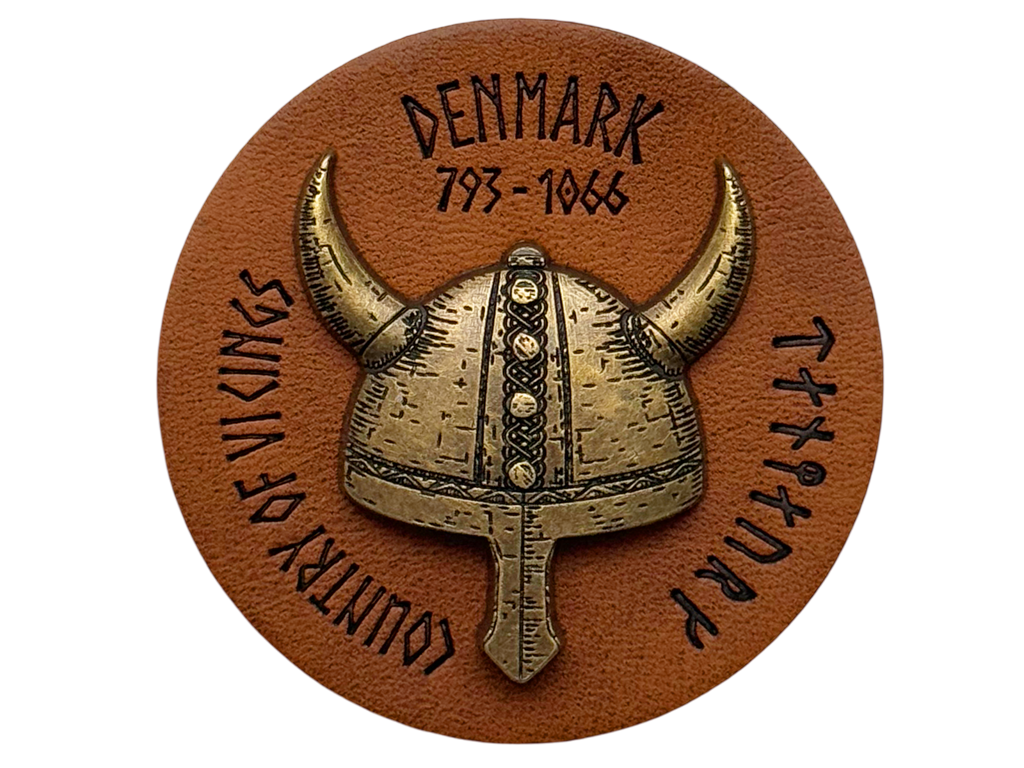 Magnet, Vikingehjelm Metal Læder