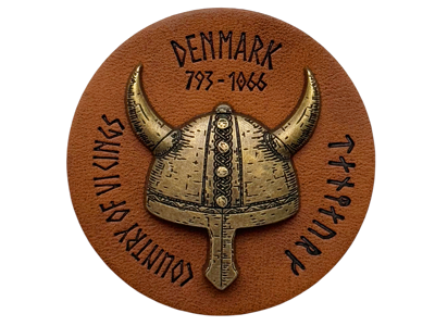 Magnet, Vikingehjelm Metal Læder