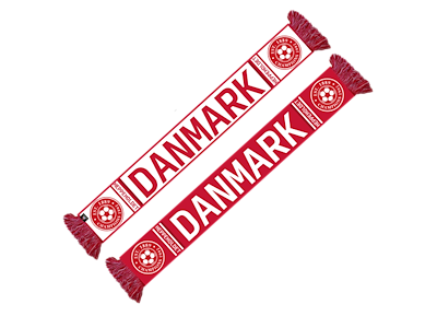 Halstørklæde Danmark Rød Hvid